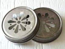 6 Daisy Cut Mason Jar Lids, Pewter, Mason drinking jars, Parties, weddings Il_570xn