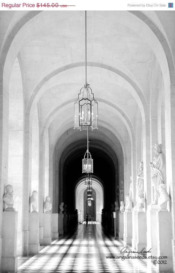 CIJ SALE Versailles Paris Photo, Wedding, Magical, Dreamy, Romance, French Architecture, Black and White, Minimalist, Travel, Wall decor, 2 - AngsanaSeedsPhoto