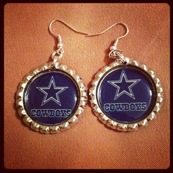 Dallas Cowboys Inspired Earrings made with by HochePotBoutique