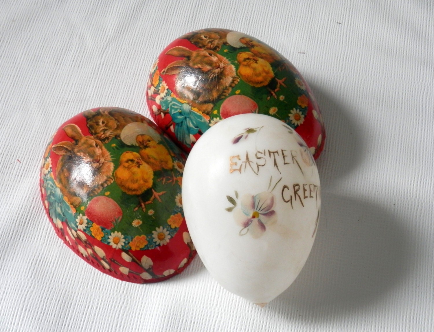 Victorian Blown Glass Easter Egg with Cardboard Egg by bigbangzero