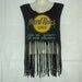 Vintage 90's Hard Rock Cafe Tel-Aviv Jerusalem fringe Tank top t-shirt with beads