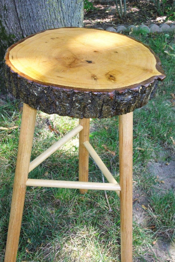 Oak Tree Bar Stools Tree Stump Stools Bar by CSomethingBeautiful