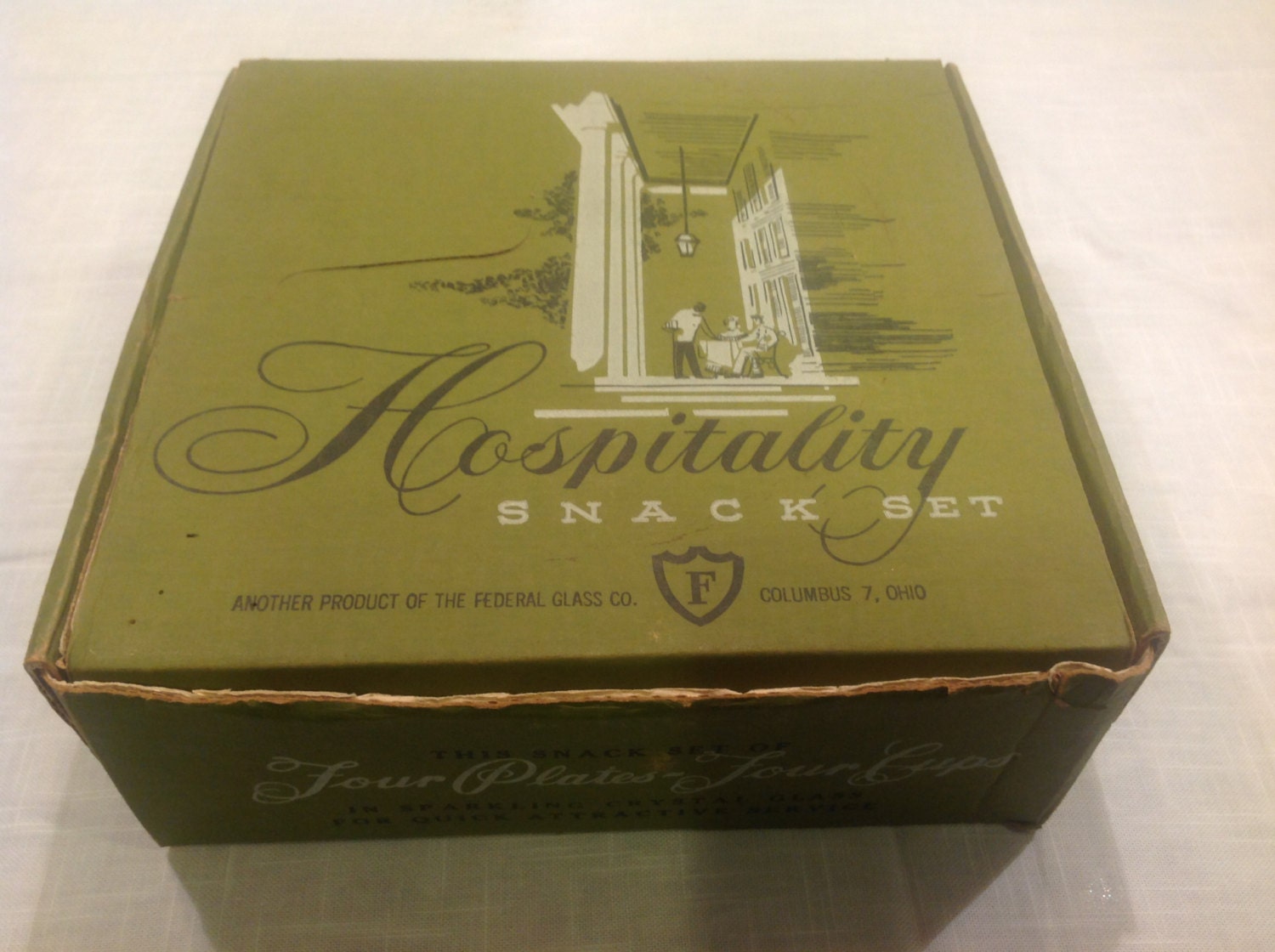 Collectible Federal Glass Hospitality Snack Set by HeathersWay