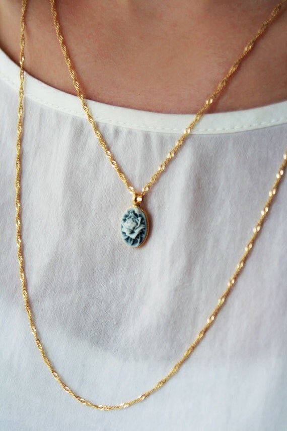 Double necklace multi chain necklace layered by LevRanJewelry
