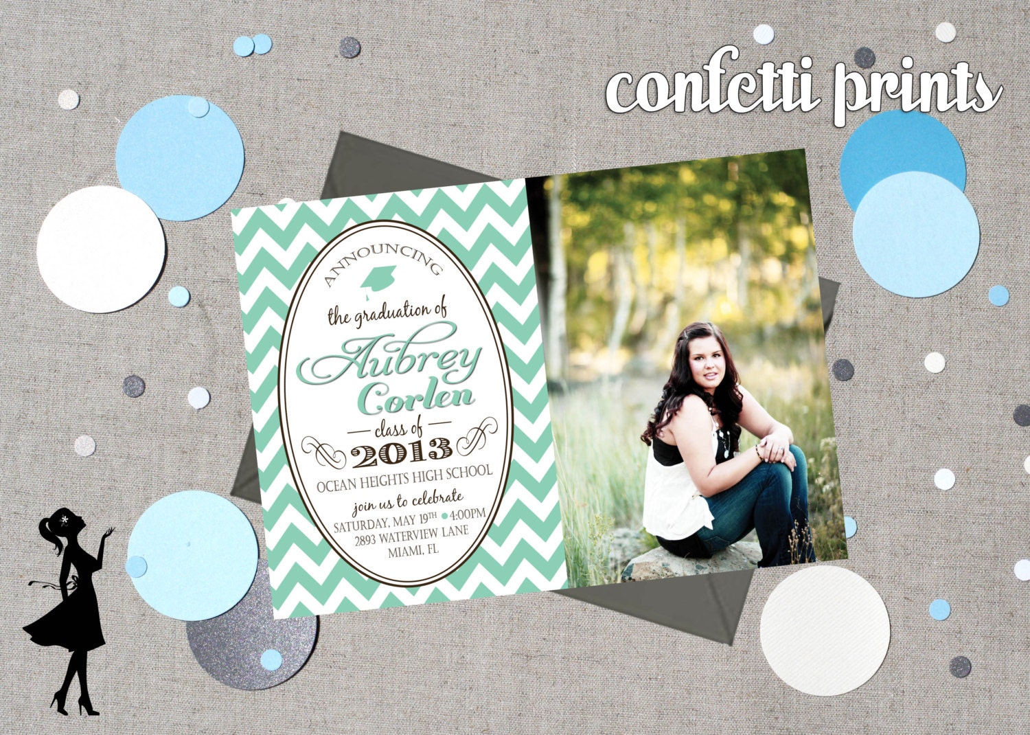 Graduation Announcement - MODERN Printable Il_570xn