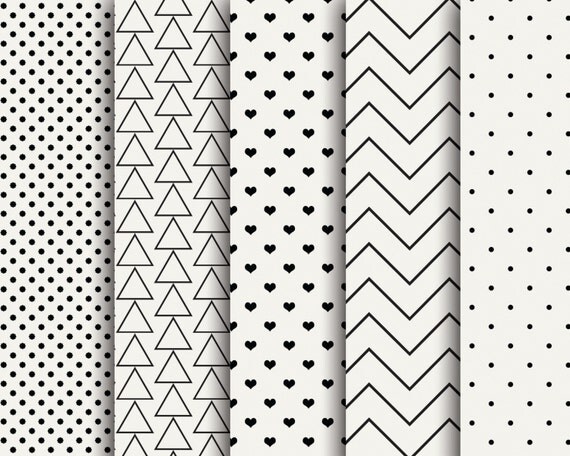 60% OFF SALE Valentines Digital Papers Black and White Scrapbook Papers Paper Supplies Valentines Day Supplies Il_570xn