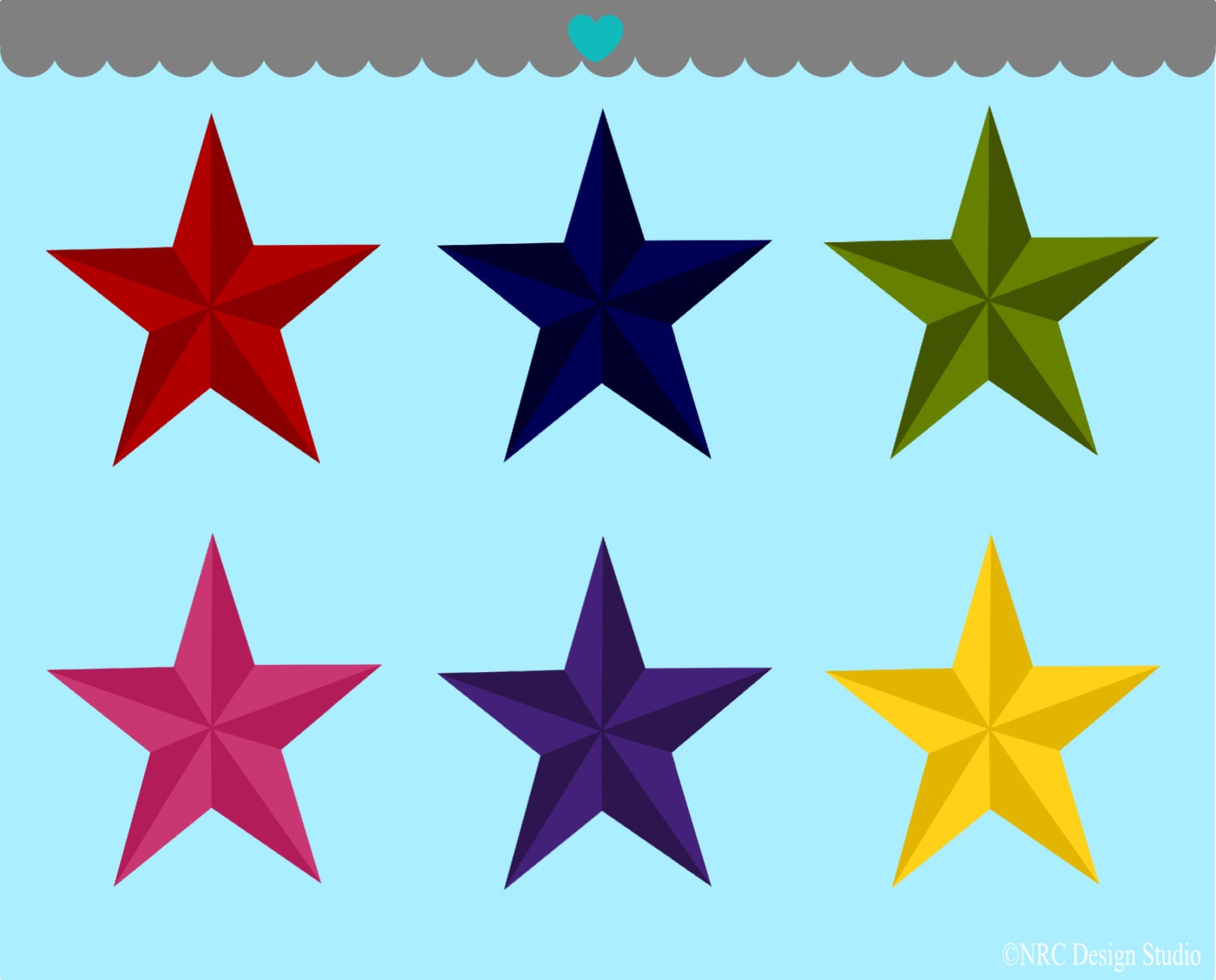WINTER SALE - Summer Clip Art - Nautical Stars Clip Art - Digital Nautical Clipart Il_570xn