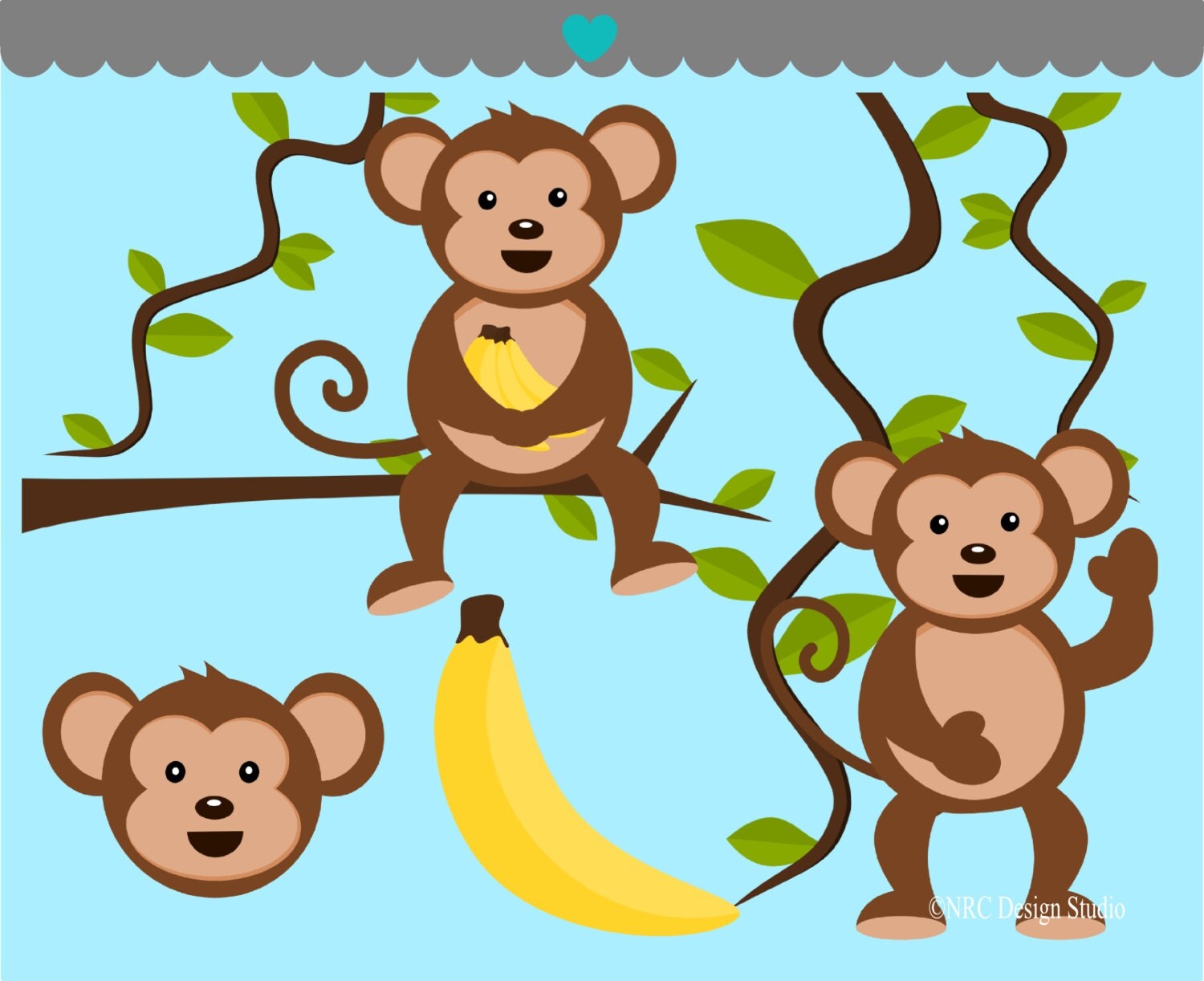 monkey jungle clip art - photo #31
