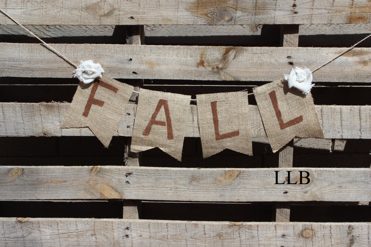 FALL burlap bunting- Photo prop- fall banner-  burlap bunting- fall decoration - LureeLaneBoutique