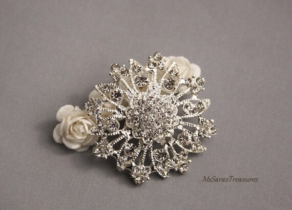 Brooch component Flat Back Brooch Bouquet Crystal brooch,on invitations