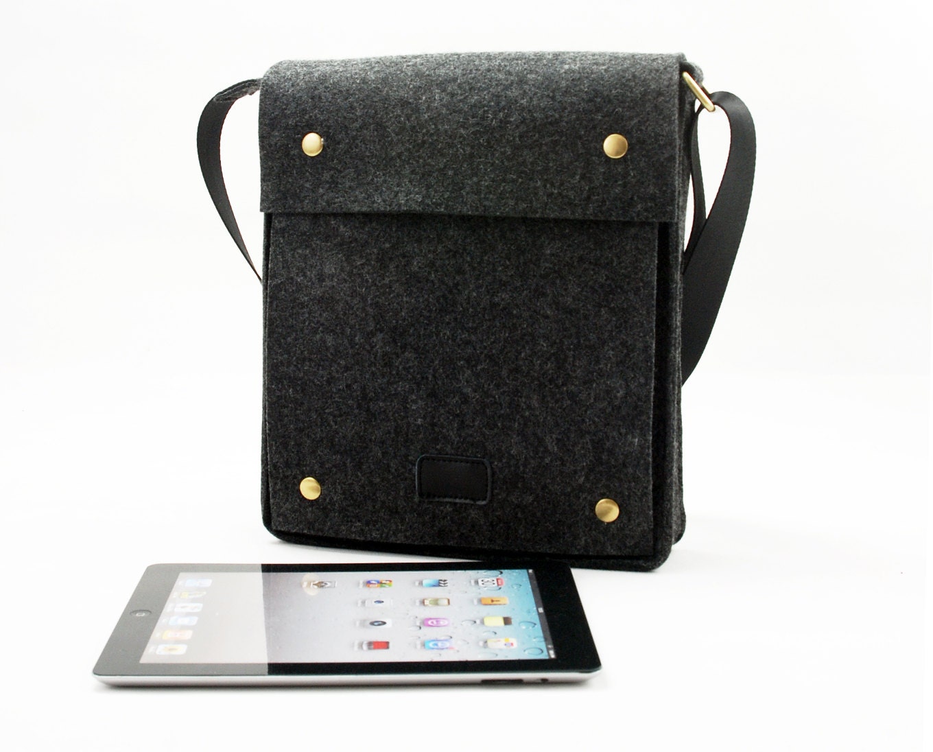 Wool Felt Messenger Bag Crossbody Cross Body Bag iPad Bag Shoulder Bag ...