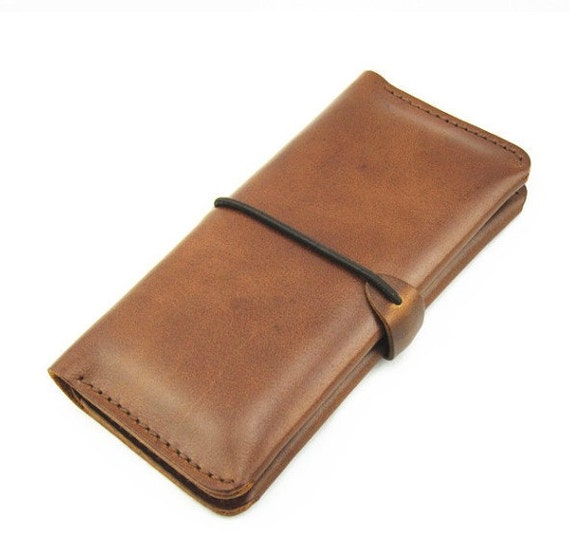 Handmade Leather Wallet for Men Purse iPhone 5/4s by BunnysGoods