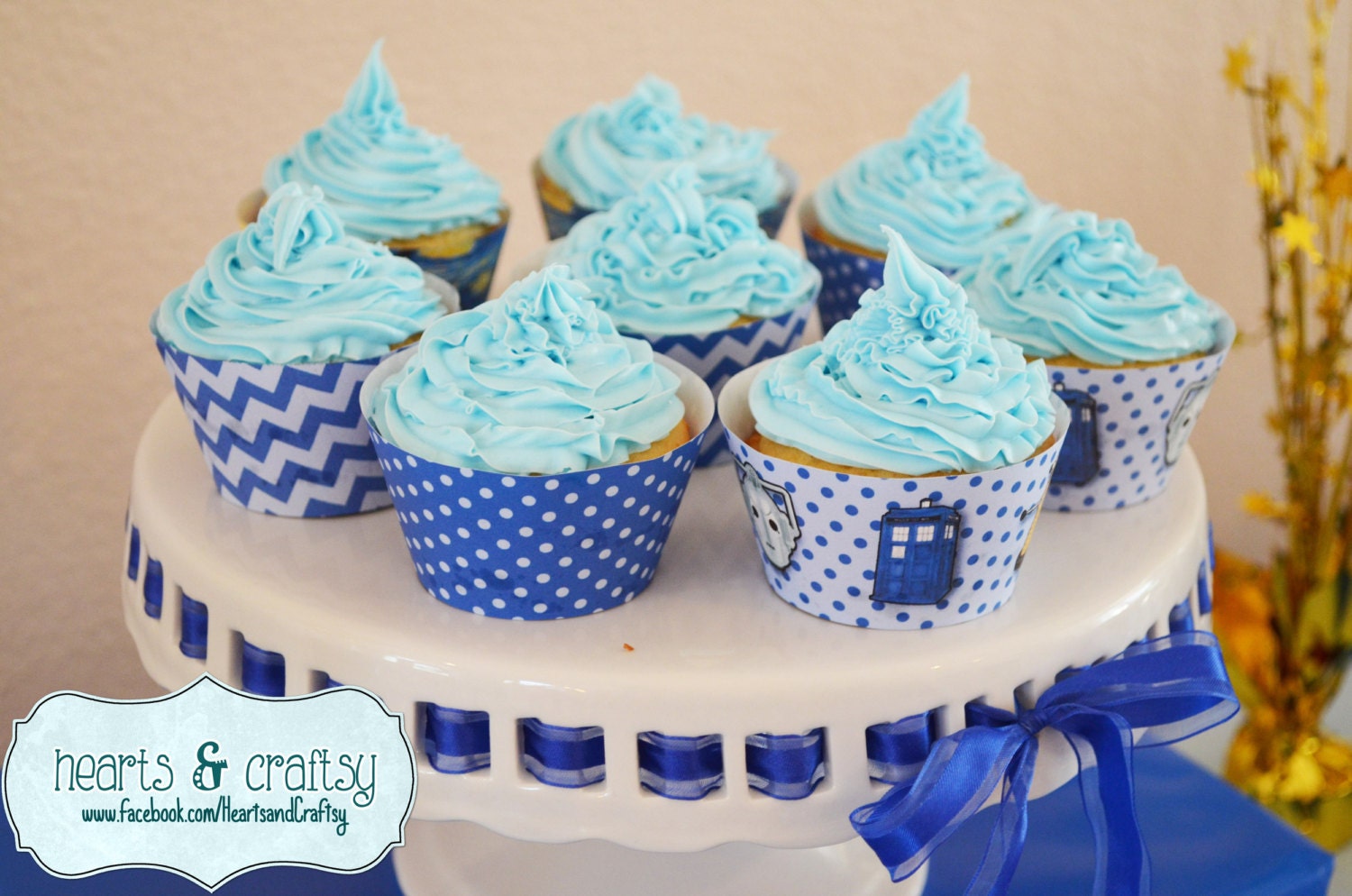 Doctor Who Party Cupcake Wrappers - Dalek / Cybermen / Tardis - Printable INSTANT DOWNLOAD Il_570xn