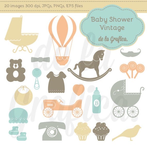 free vintage baby shower clip art - photo #8