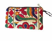 Colourful Pink Hippie tribal Style Embroidered Vintage pouch bag/ clutch bag with bird pattern,Tribal, Boho, kutchi, Ethnic India - iThinkFashion Colourful Pink Hippie tribal Style Embroidered Vintage pouch bag/ clutch bag with bird pattern,Tribal, Boho, kutchi, Ethnic India - iThinkFashion