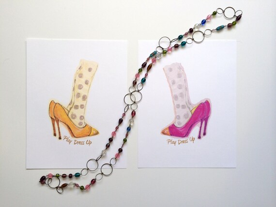 Play Dress Up High Heels Shoes Print by CityStrokes on Etsy