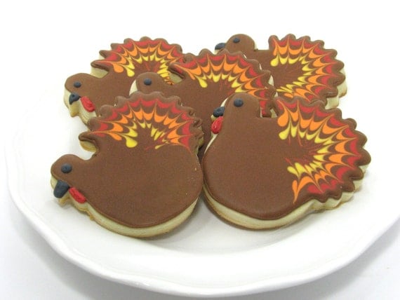 Items Similar To Decorated Thanksgiving Turkey Sugar Cookies On Etsy 3275