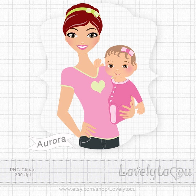 mother holding baby clipart free - photo #17