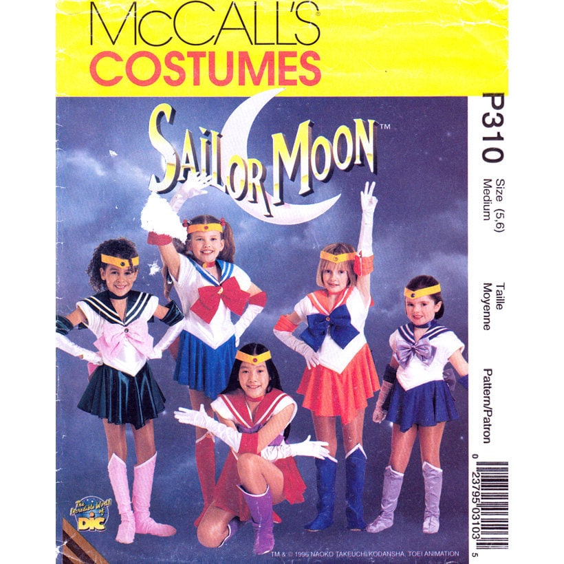 Girls Sailor Moon Costume Sewing Pattern by