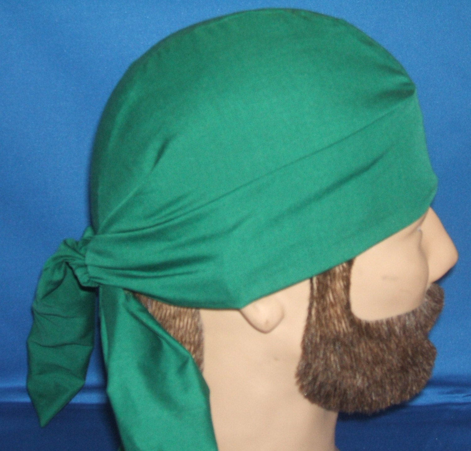 Kelly Green solid Head Wrap Biker Do Rag by Renewed4UBoutique