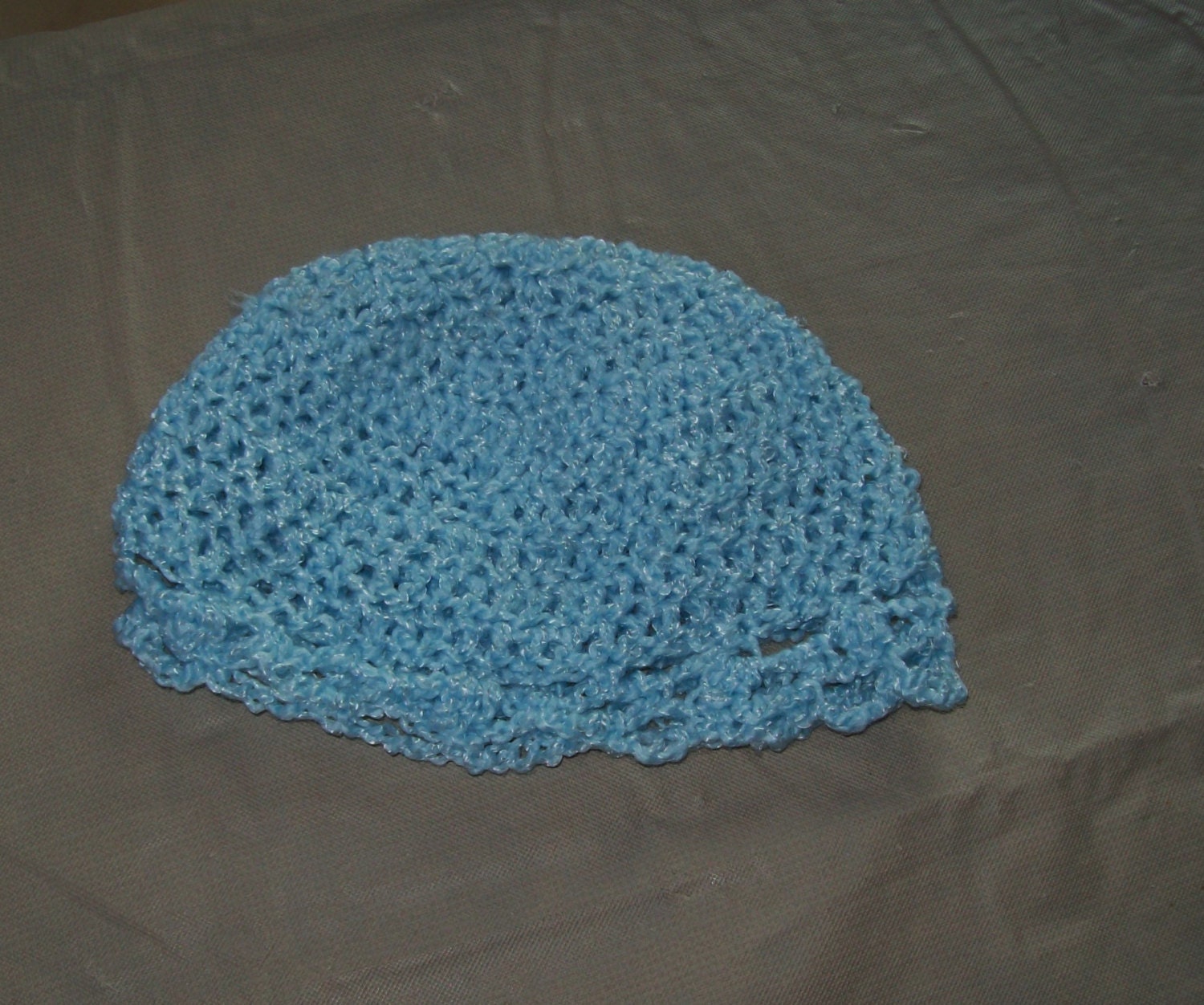 Baby Hat With Scalloped Edging, Blue Color - amydscrochet