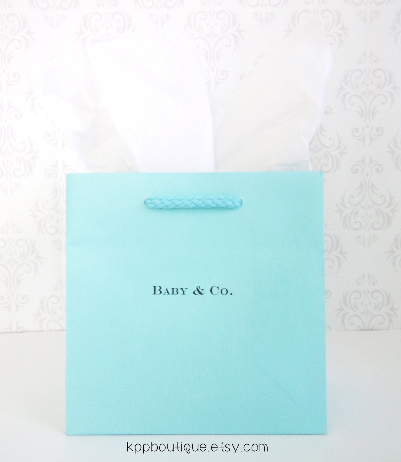 Tiffany  Co. Inspired Personalized Gift Bags (S2) Small