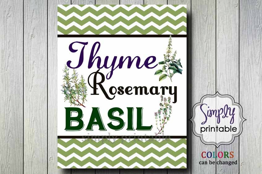 Herbs Kitchen Wall Print 11x14 Il_570xn