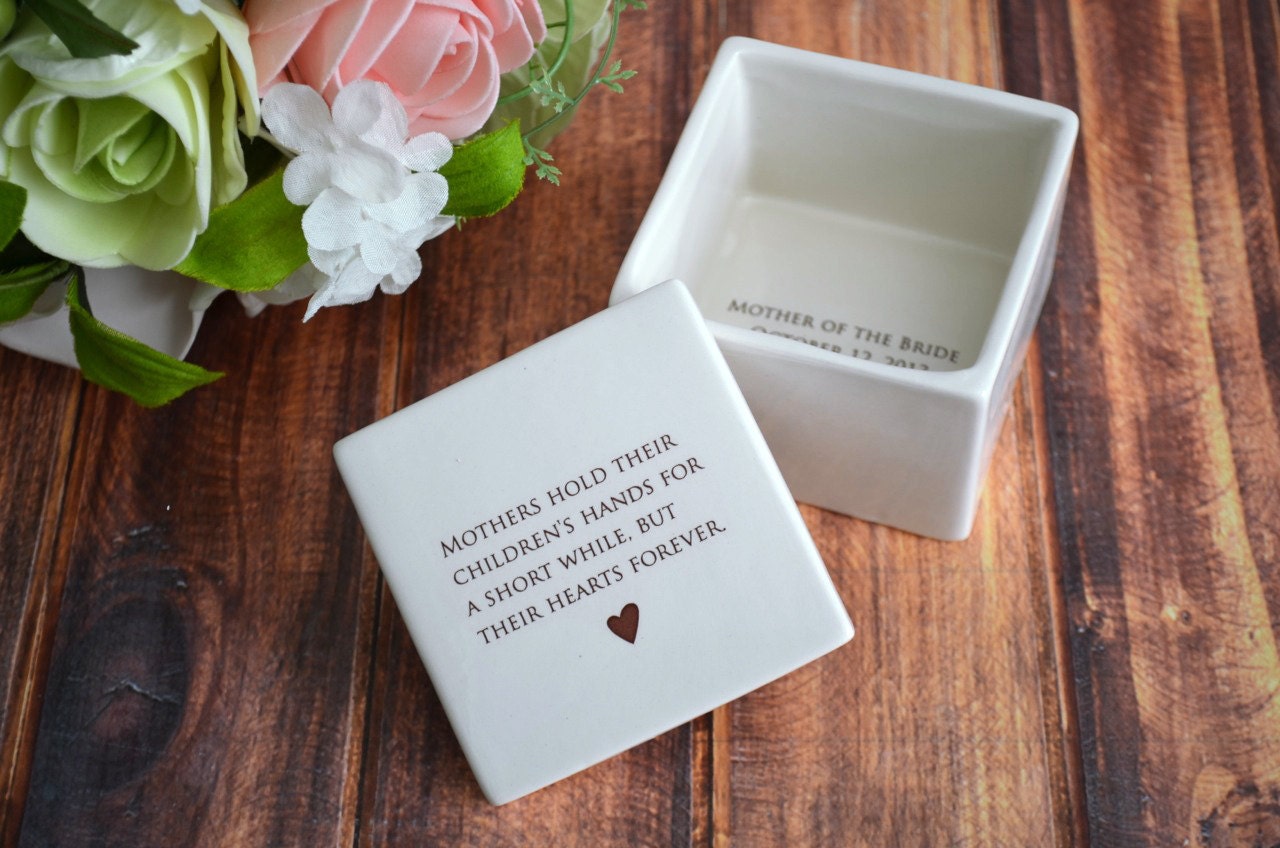 Unique Mother of the Bride Gift - Deep Square Keepsake Box - Gift Boxed and Ready to GIve