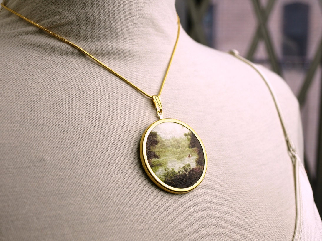 Central Park Photo Fabric Necklace - Trimmingly