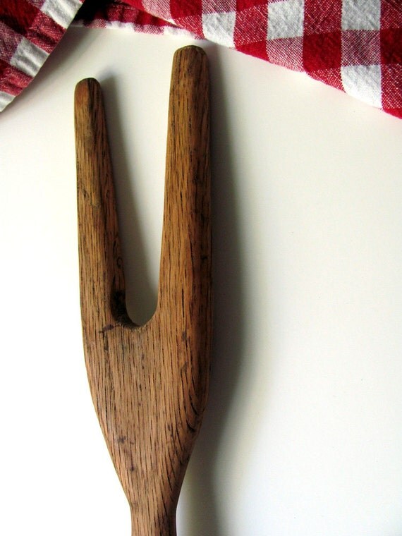 Antique Vintage Laundry Fork Wash Stick Fork by HilltopTimes
