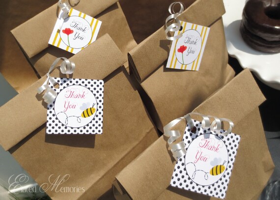Buzz Buzz Party Favor Tags - Goody Bags - DIY Bumble Bee Printable Party Il_570xn