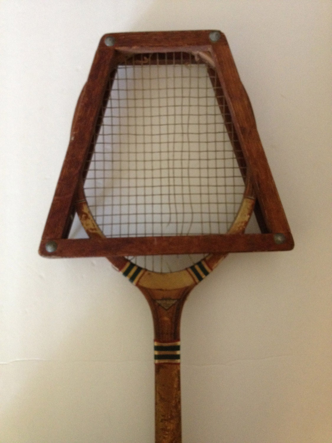wooden tennis racket frame