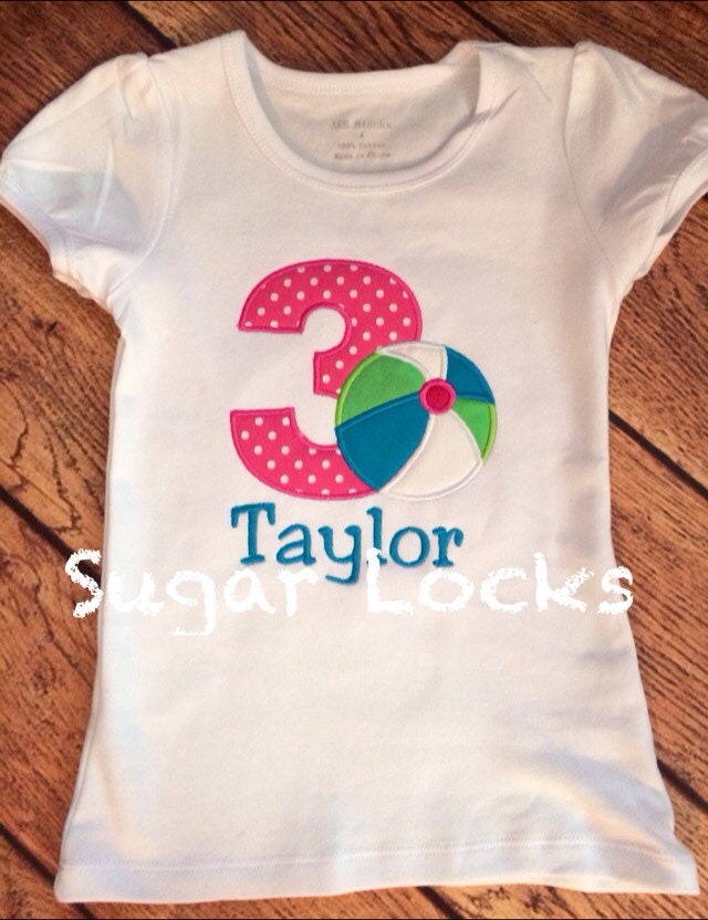 beach ball birthday shirt