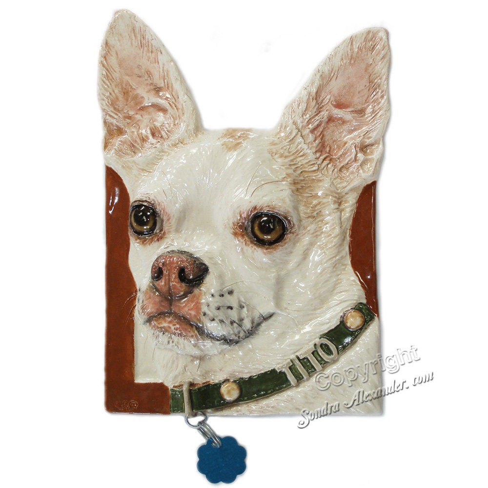 ceramic chihuahua statue