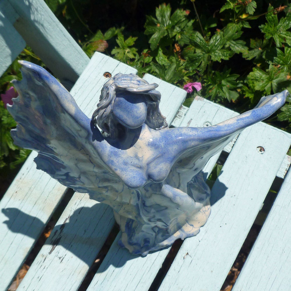 Nature Spirit Fairy Garden Angel Dreamy Blue Lavender