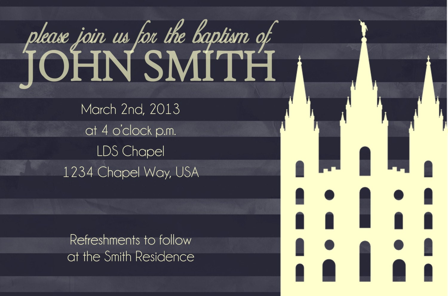Printable LDS Temple Baptism Invitation Il_570xn