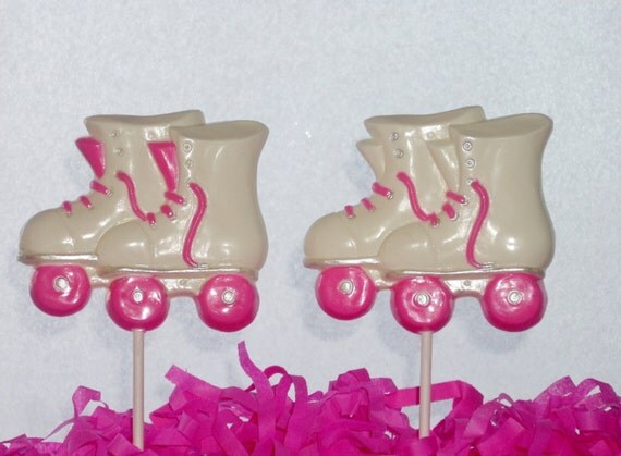 Chocolate Roller Skate Lollipops by candycottage on Etsy