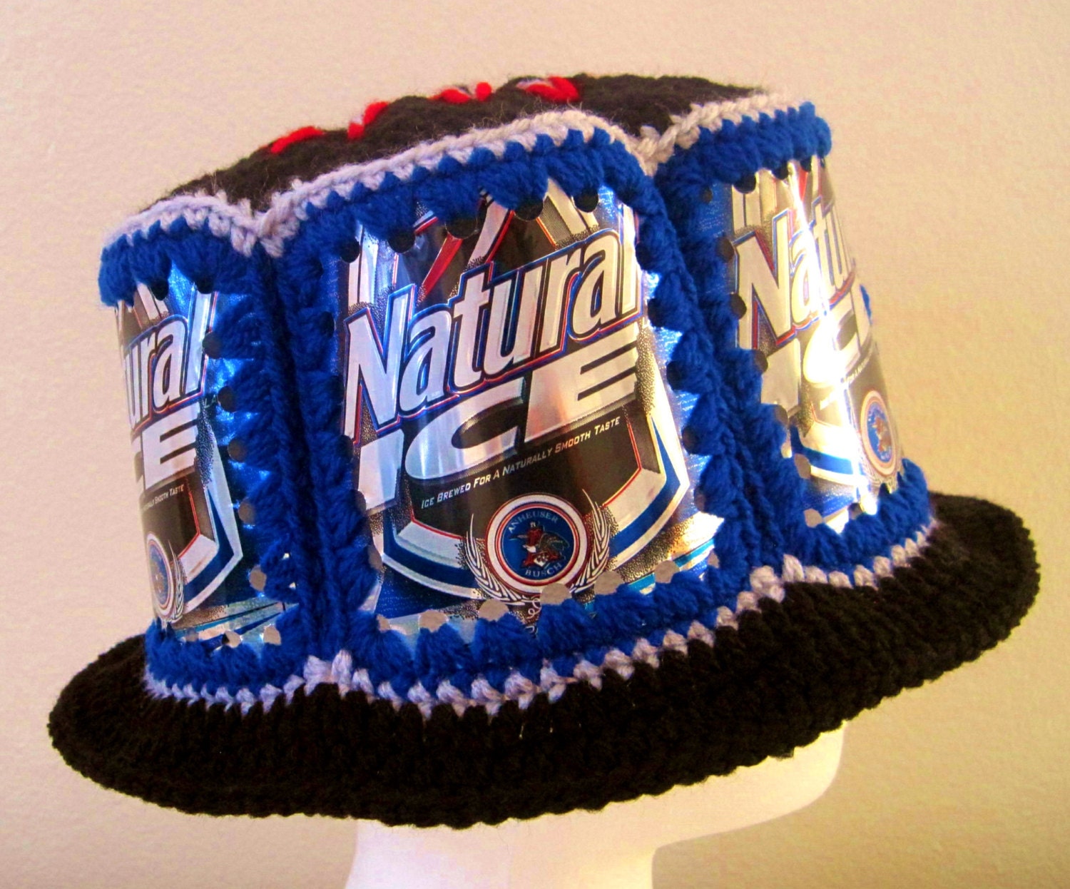 Crocheted Beer Can Hat Natural Ice by michellescrochet on Etsy