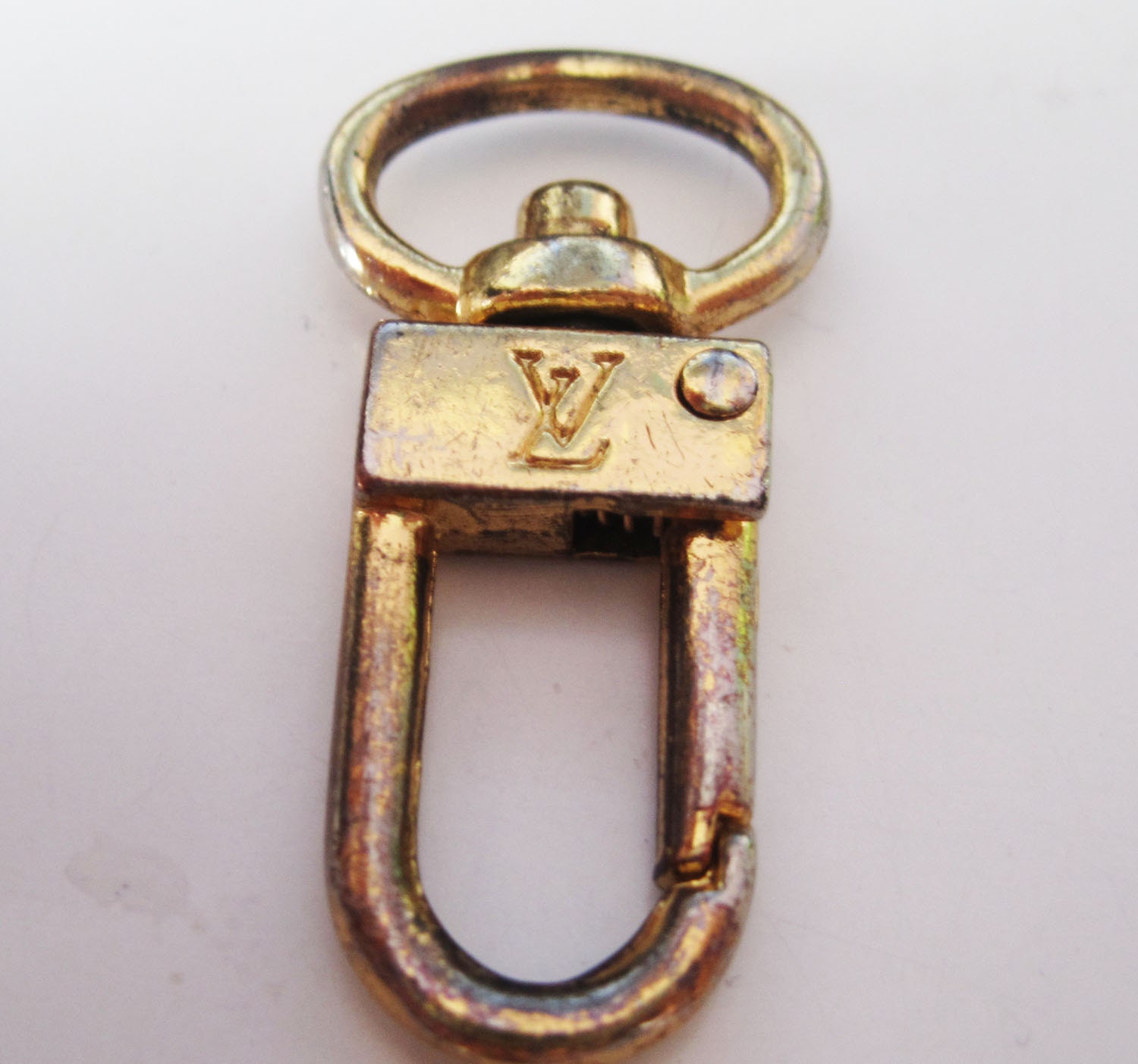 Gold Louis Vuitton Key Ring Carabiner by vintageNJgirl on Etsy