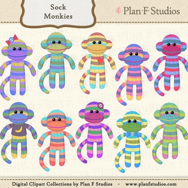 clip art sock monkey free - photo #48