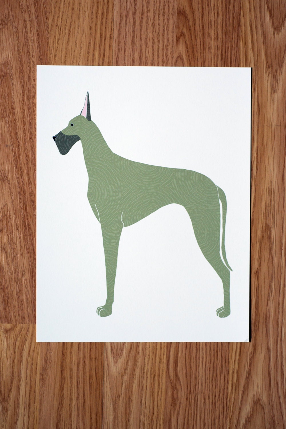 Great Dane Illustration - FREE US SHIPPING