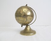 Vintage Brass World Globe - DaveysVintage