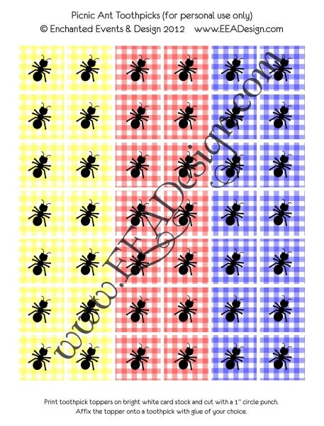 TOOTHPICK, Picnic - Printable Il_570xn