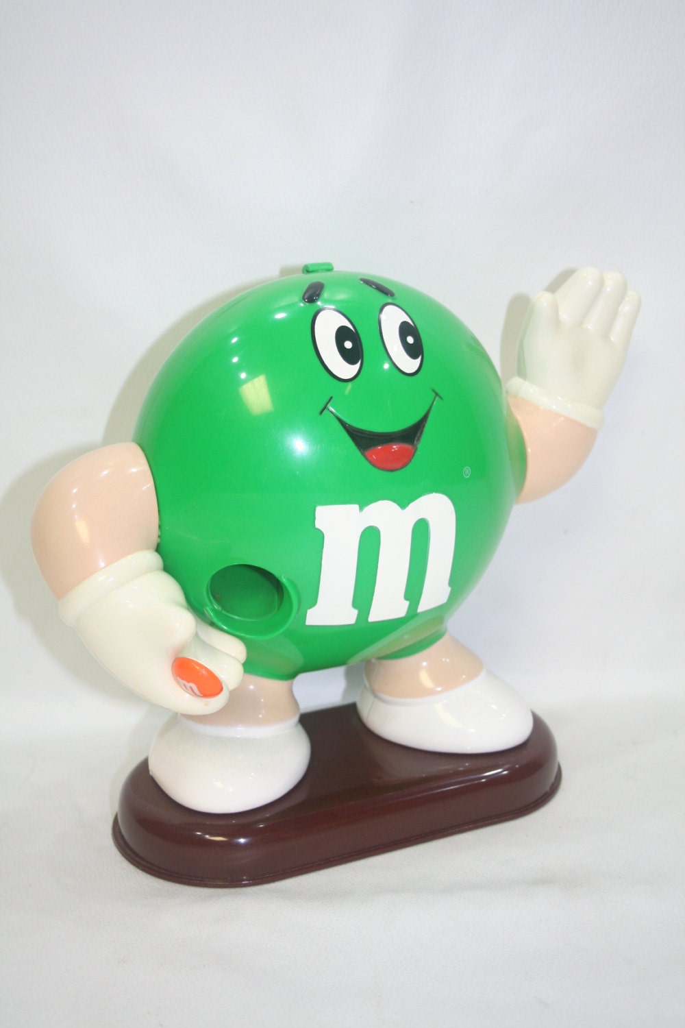 M & M Candy Dispenser Yellow Peanut or Blue Peanut by artzybitz