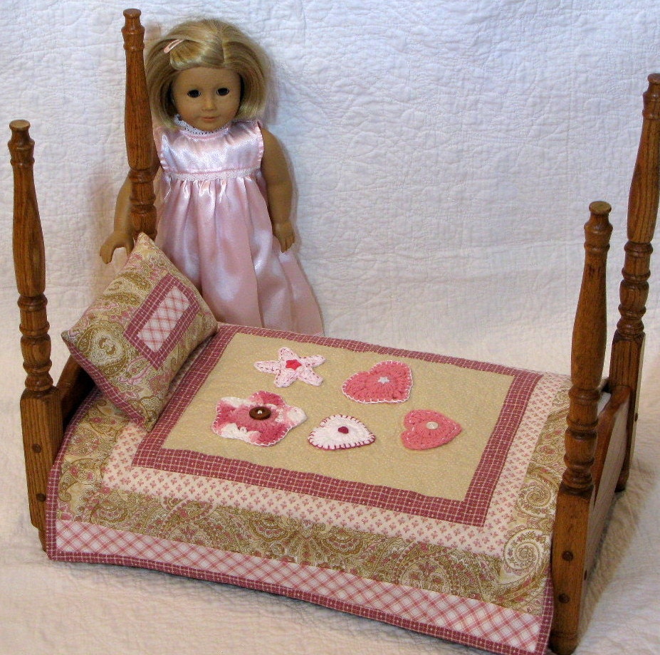 American Girl Doll Quilt Doll Blanket Sasha Doll by DollPatchworks