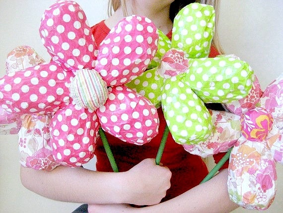 Paper Mache Flowers Made To Order Size Large By MaiseysDaiseys