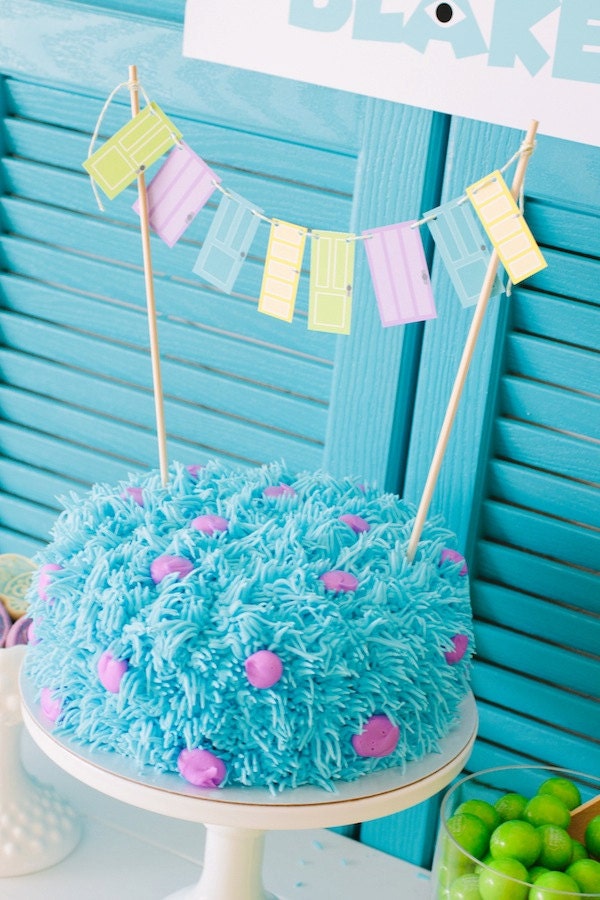 INSTANT DOWNLOAD - Monsters Inc Cake Bunting - Petite Party Studio Il_570xn