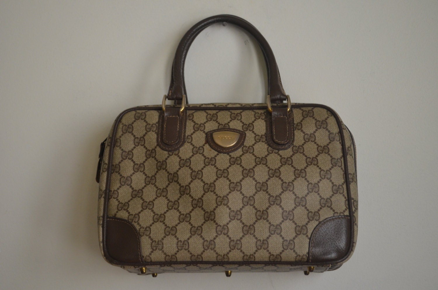 1970s Vintage Authentic GUCCI Boston Bag by TheBIGAdVintage