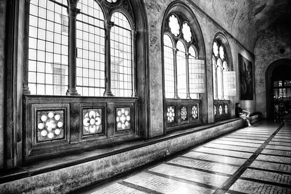 San Croce Basilica, Black and White, (6 Sizes)