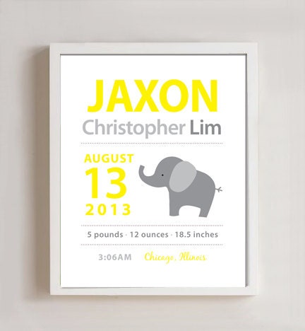 8 x 10 - Elephant Birth Print Il_570xn